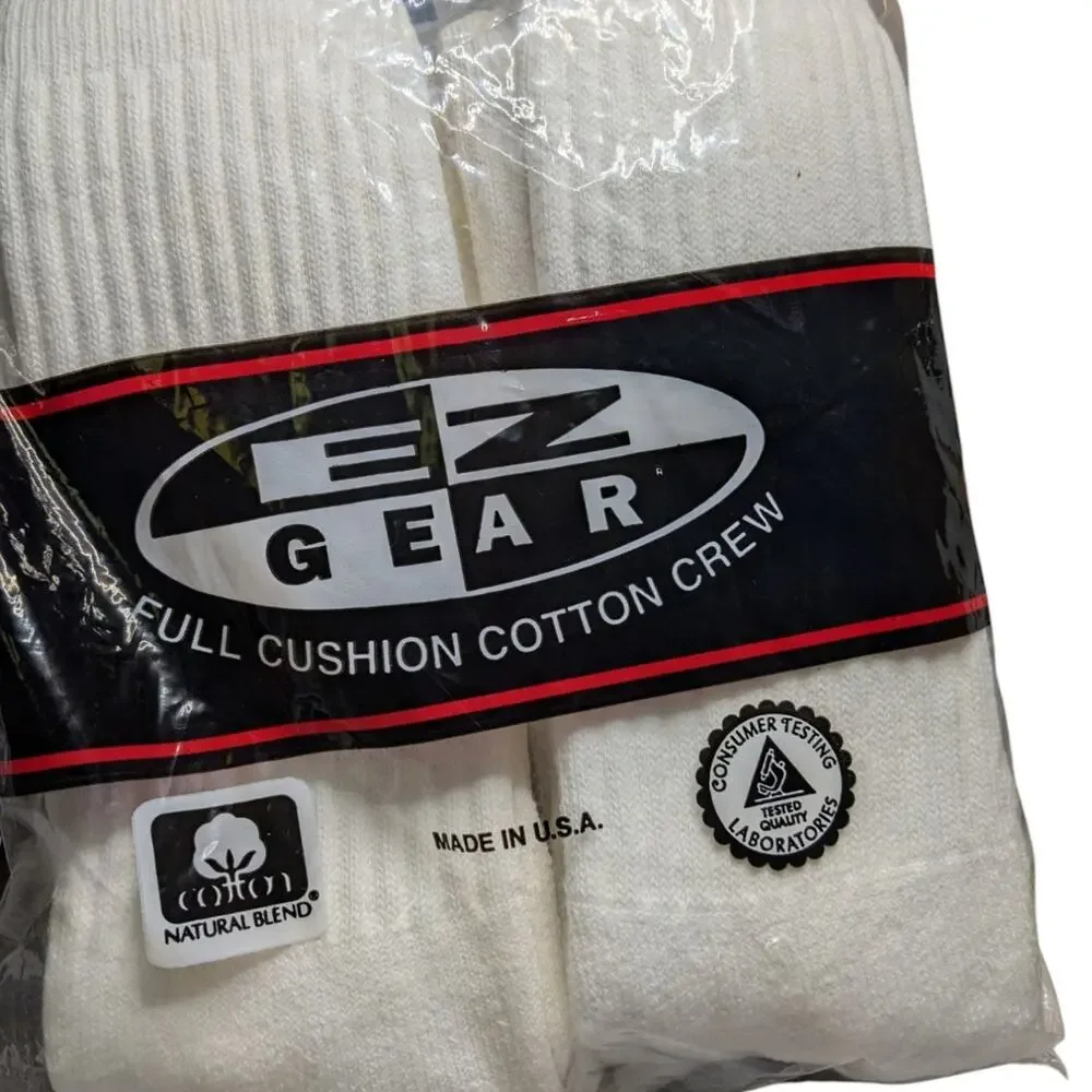 Vintage EZ Gear New Crew Sock 6 pack‎